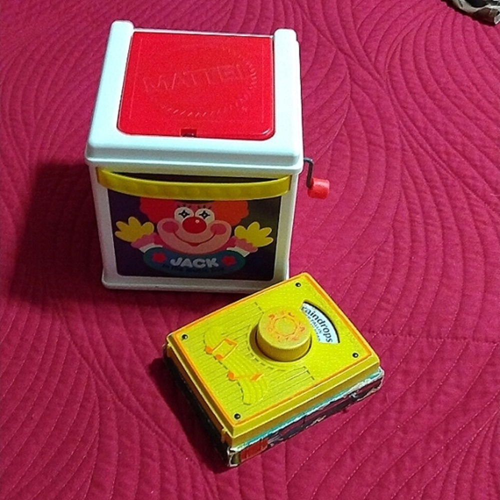2 For 1 Deal! Vintage 80s Jack In The Box & Raindrops Collectible Kids Toys